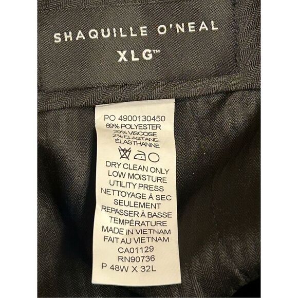 Shaquille O'Neal XLG Big and Tall Stretch Fabric Classic Fit Flat Front Suit Pa - Picture 7 of 7
